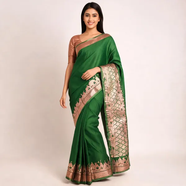 Green_Silk_Woven_Traditional_Zari_Border_Saree_For_Women