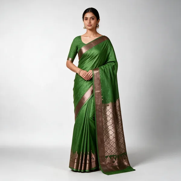 Green_Silk_Woven_Traditional_Zari_Border_Saree_For_Women