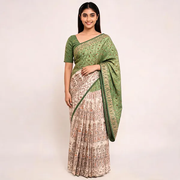 Green_Silk_Printed_Traditional_Shawl_For_Women
