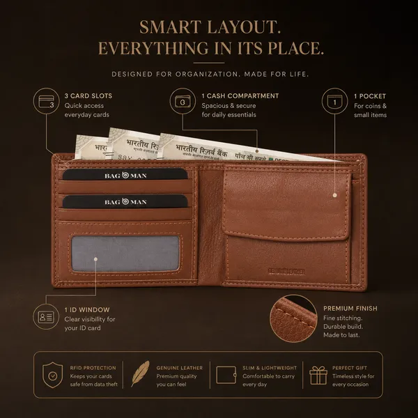 Tan_Genuine_Leather_Textured_Bi-Fold_Wallet_For_Men