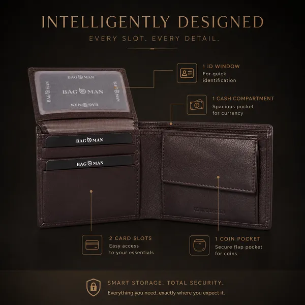 Brown_Textured_Genuine_Leather_Bi-Fold_Wallet_For_Men