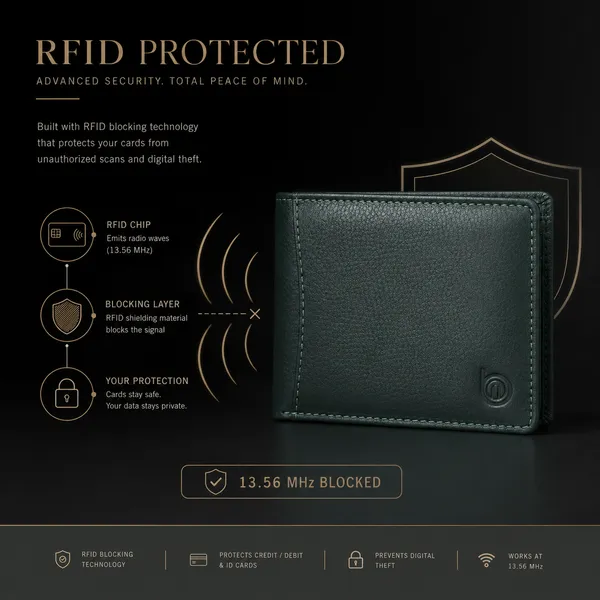 Green_Genuine_Leather_Bi-Fold_Wallet_For_Men
