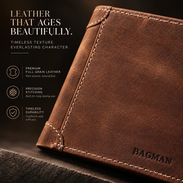 Tan_Hunter_Genuine_Leather_Textured_Bi-Fold_Wallet_For_Men