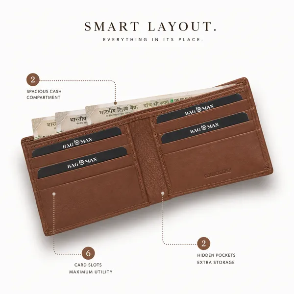 Tan_Genuine_Leather_Structured_Bi-Fold_Wallet_For_Men