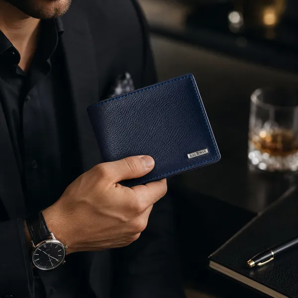 Navy_Blue_Genuine_Leather_Bi-Fold_Wallet_For_Men