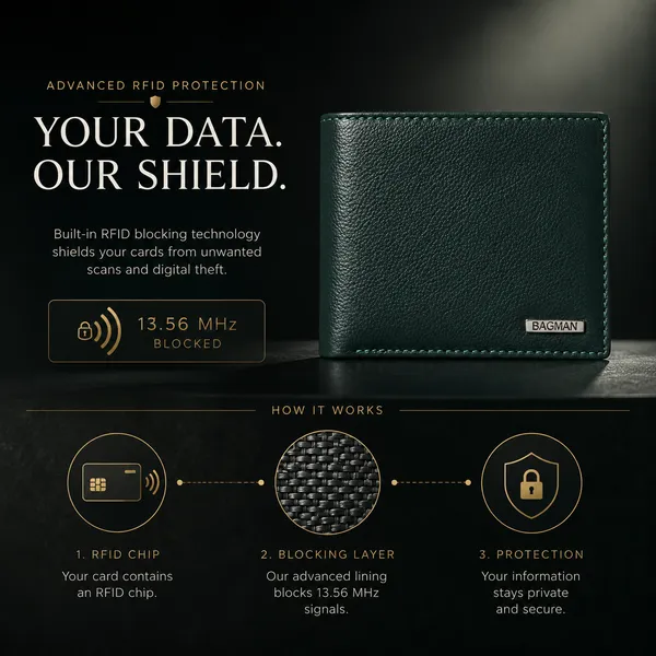 Green_Genuine_Leather_Bi-Fold_Wallet_For_Men