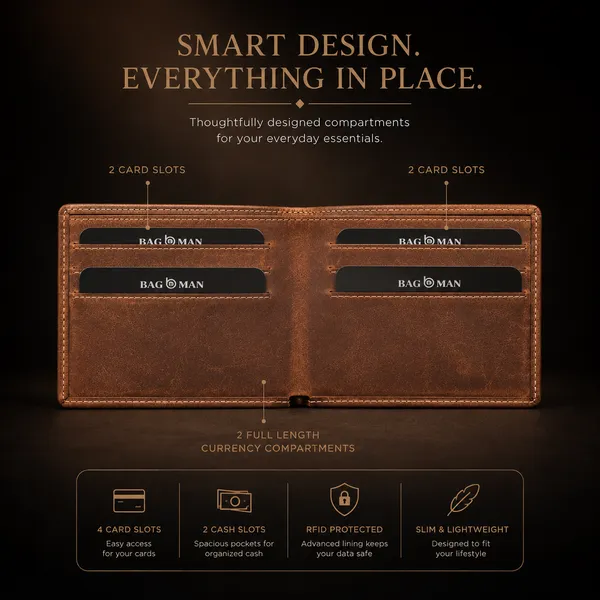 Tan_Hunter_Genuine_Leather_Contrast_Stitch_Bi-Fold_Wallet_For_Men