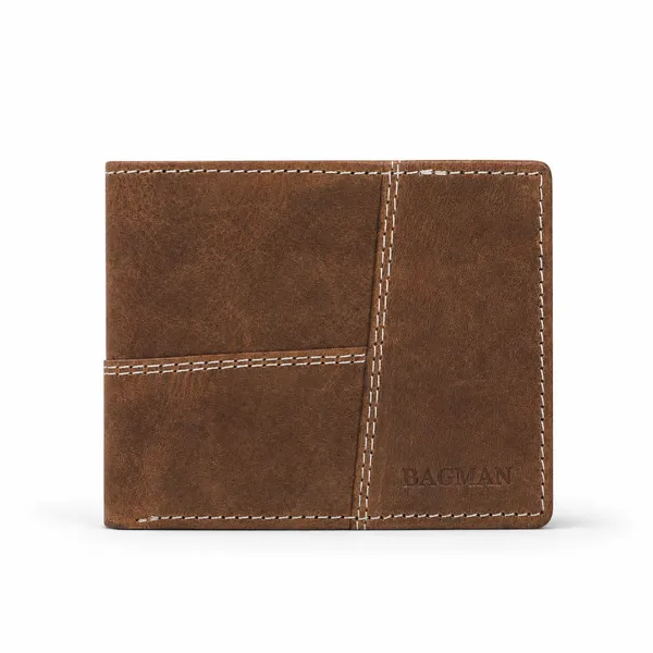 Tan_Hunter_Genuine_Leather_Contrast_Stitch_Bi-Fold_Wallet_For_Men