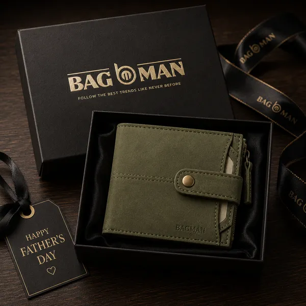 Olive_Green_Genuine_Leather_Bi-Fold_Wallet_With_Zipper_For_Men