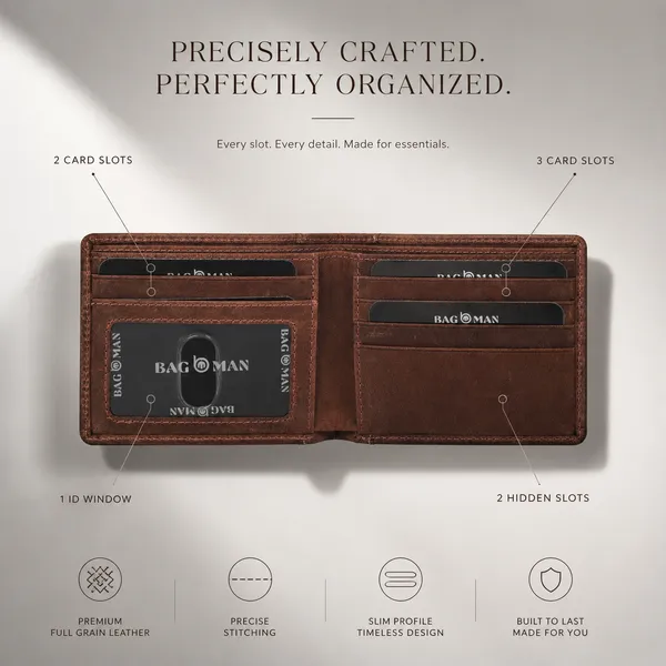 Tan_Hunter_Genuine_Leather_Textured_Bi-Fold_Wallet_For_Men