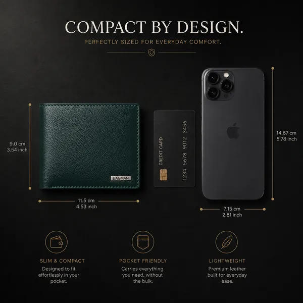 Green_Genuine_Leather_Bi-Fold_Wallet_For_Men
