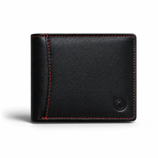 Black_Textured_Leather_Contrast_Stitch_Bi-Fold_Wallet_For_Men