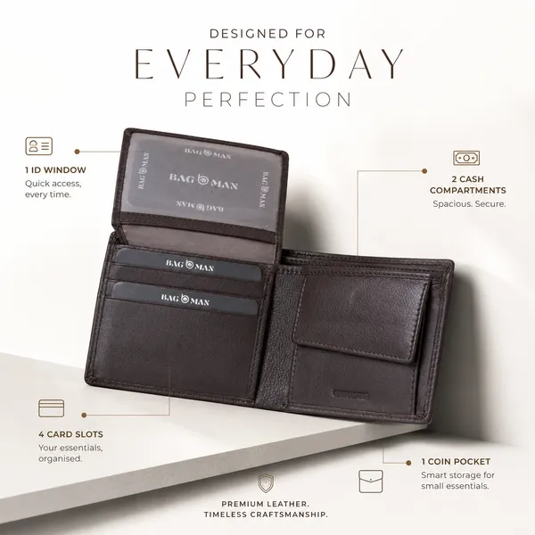 Brown_Textured_Genuine_Leather_Bi-Fold_Wallet_For_Men