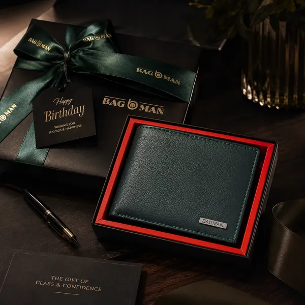 Green_Genuine_Leather_Bi-Fold_Wallet_For_Men