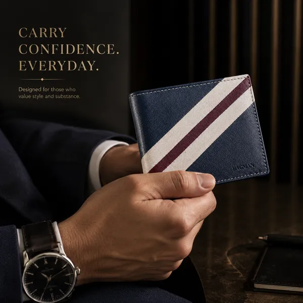 Navy_Blue_Genuine_Leather_Striped_Bi-Fold_Wallet_For_Men