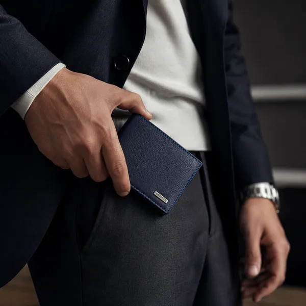 Navy_Blue_Genuine_Leather_Bi-Fold_Wallet_For_Men