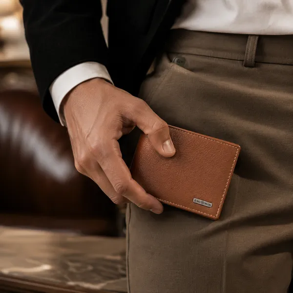 Tan_Genuine_Leather_Textured_Bi-Fold_Wallet_For_Men
