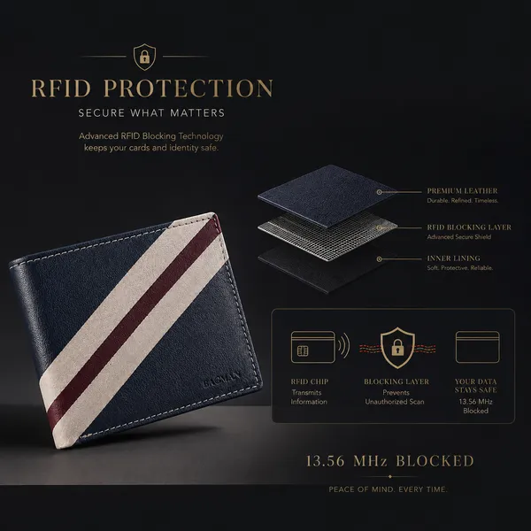 Navy_Blue_Genuine_Leather_Striped_Bi-Fold_Wallet_For_Men
