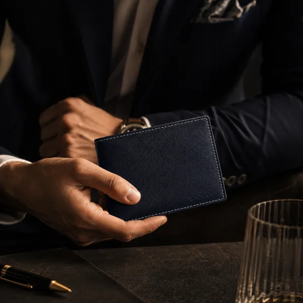 Navy_Blue_Genuine_Leather_Contrast_Interior_Bi-Fold_Wallet_For_Men