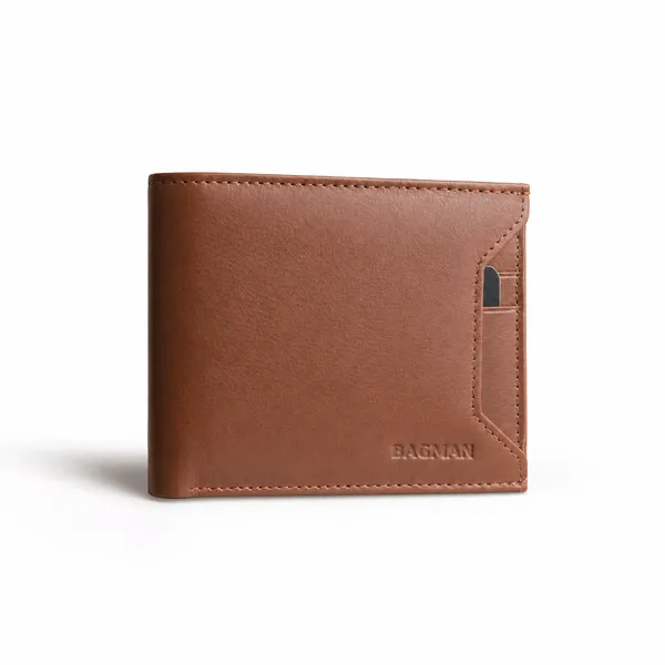 Tan_Smooth_Genuine_Leather_Bi-Fold_Wallet_For_Men