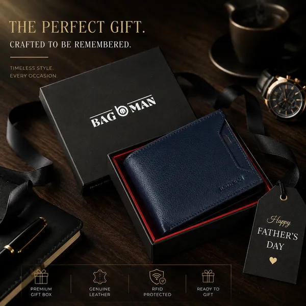 Blue_Textured_Genuine_Leather_Bi-Fold_Wallet_For_Men