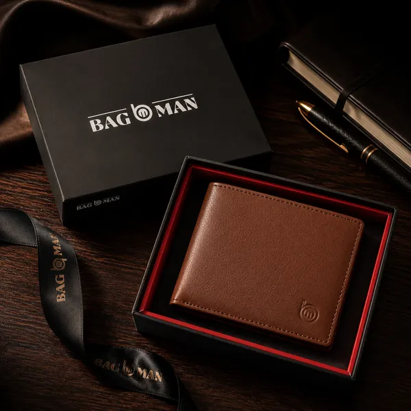 Tan_Grain_Leather_Bi-Fold_Wallet_For_Men