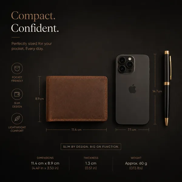 Tan_Hunter_Genuine_Leather_4_Slot_Bi-Fold_Wallet_For_Men