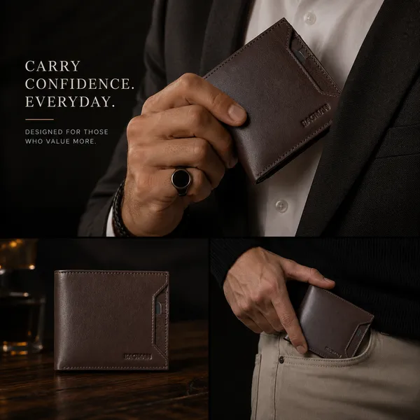 Brown_Textured_Genuine_Leather_Bi-Fold_Wallet_For_Men