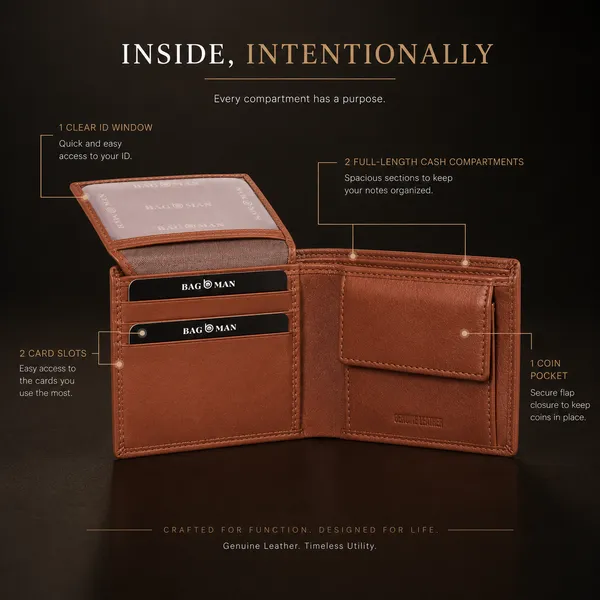 Tan_Textured_Genuine_Leather_Bi-Fold_Wallet_For_Men