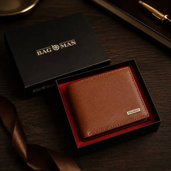 Tan_Textured_Genuine_Leather_Bi-Fold_Wallet_For_Men