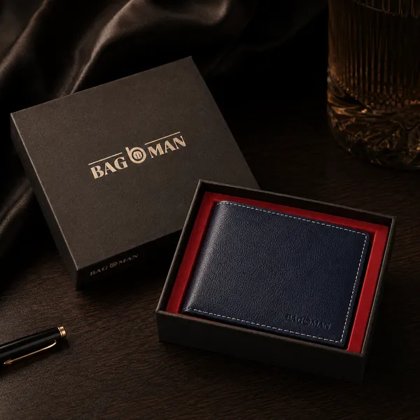 Navy_Blue_Genuine_Leather_Contrast_Interior_Bi-Fold_Wallet_For_Men
