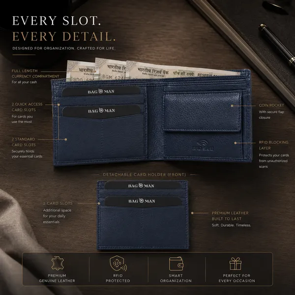 Blue_Textured_Genuine_Leather_Bi-Fold_Wallet_For_Men
