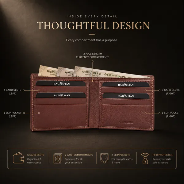 Maroon_Genuine_Leather_Structured_Bi-Fold_Wallet_For_Men