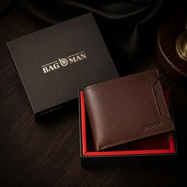Maroon_Textured_Genuine_Leather_Bi-Fold_Wallet_For_Men