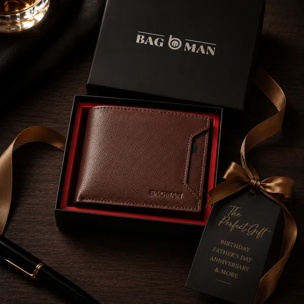 Maroon_Textured_Genuine_Leather_Bi-Fold_Wallet_For_Men