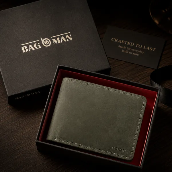 Olive_Green_Genuine_Leather_Textured_Bi-Fold_Wallet_For_Men