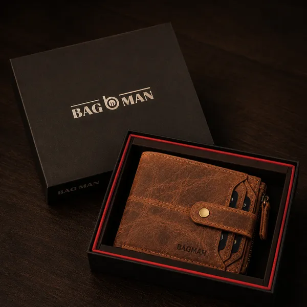 Tan_Hunter_Genuine_Leather_Snap_Strap_Bi-Fold_Wallet_For_Men