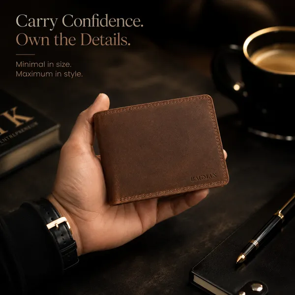 Tan_Hunter_Genuine_Leather_4_Slot_Bi-Fold_Wallet_For_Men
