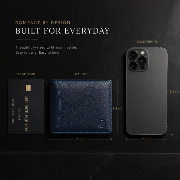 Navy_Blue_Textured_Leather_Bi-Fold_Wallet_For_Men
