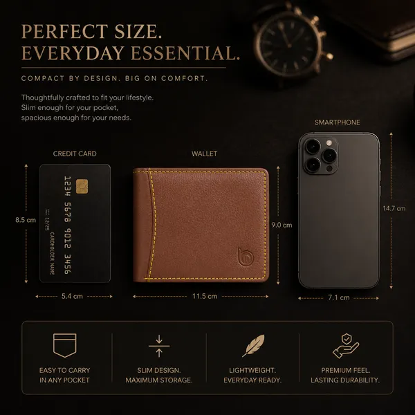 Tan_Genuine_Leather_Contrast_Stitch_Bi-Fold_Wallet_For_Men