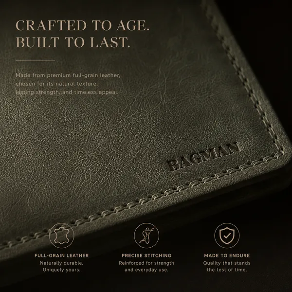 Olive_Green_Genuine_Leather_Textured_Bi-Fold_Wallet_For_Men