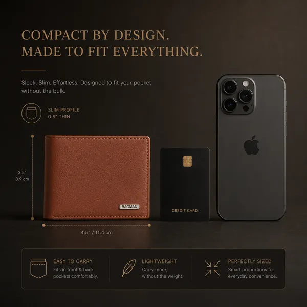 Tan_Textured_Genuine_Leather_Bi-Fold_Wallet_For_Men
