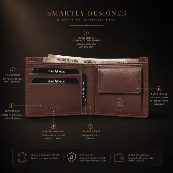 Maroon_Smooth_Leather_Bi-Fold_Wallet_For_Men