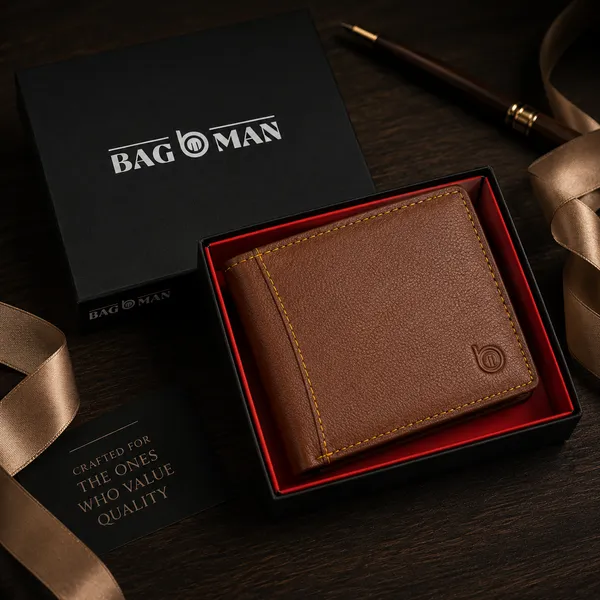 Tan_Genuine_Leather_Contrast_Stitch_Bi-Fold_Wallet_For_Men