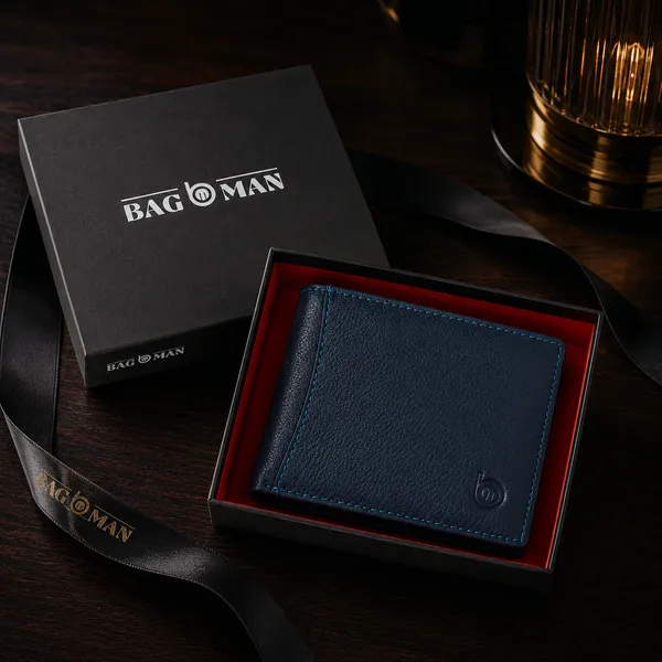 Navy_Blue_Textured_Leather_Bi-Fold_Wallet_For_Men