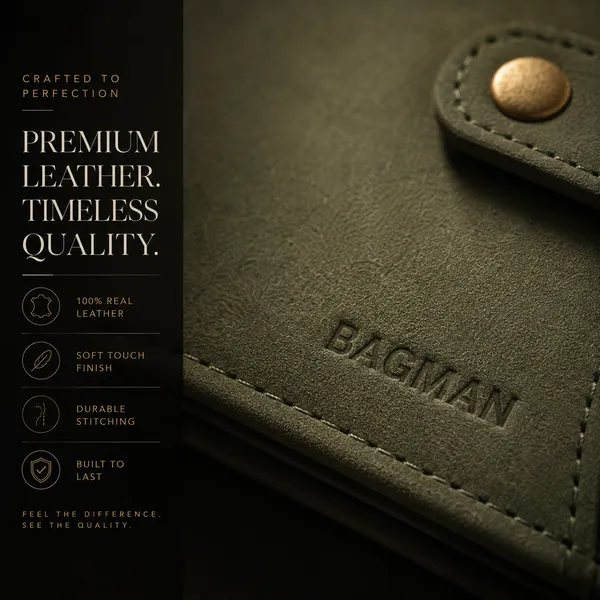 Olive_Green_Genuine_Leather_Bi-Fold_Wallet_With_Zipper_For_Men