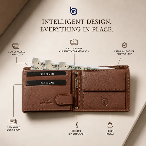Tan_Genuine_Leather_Contrast_Stitch_Bi-Fold_Wallet_For_Men