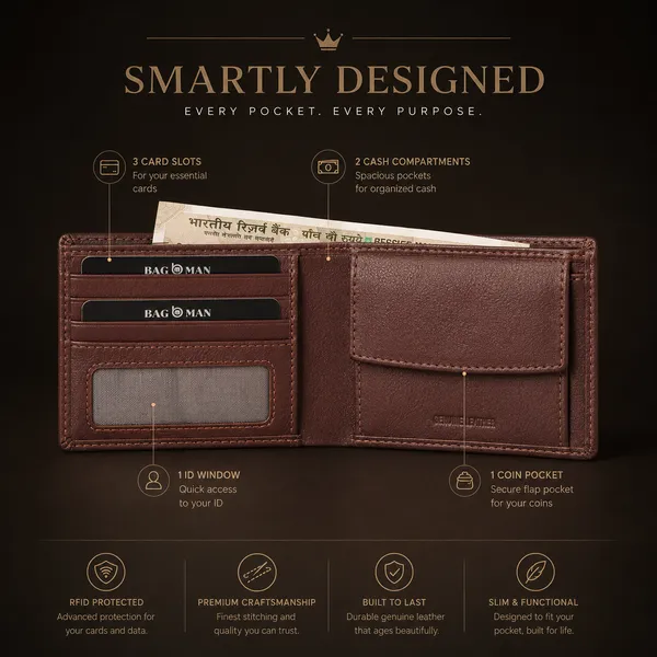 Maroon_Genuine_Leather_Bi-Fold_Wallet_For_Men