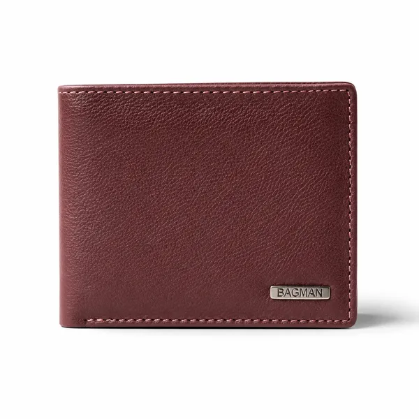 Maroon_Genuine_Leather_Bi-Fold_Wallet_For_Men