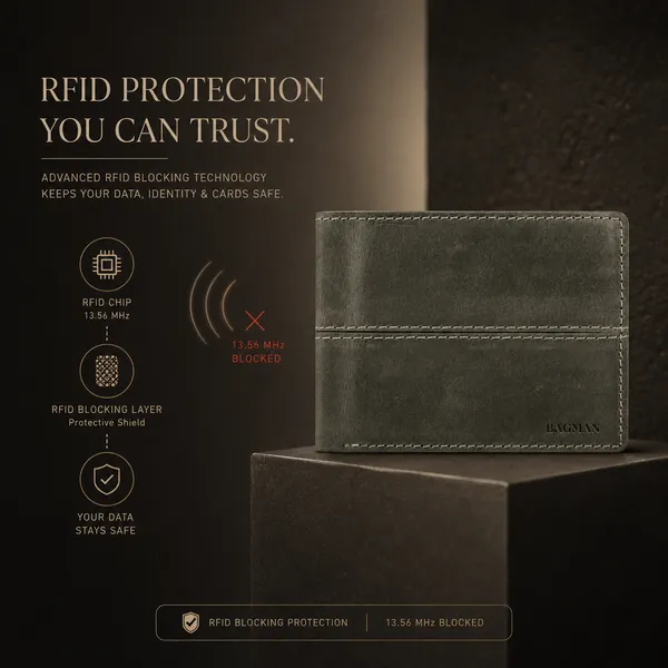 Olive_Green_Genuine_Leather_Bi-Fold_Wallet_For_Men